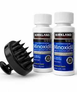 2 minoxidil 5% Kirkland + Masajeador de cuero cabelludo