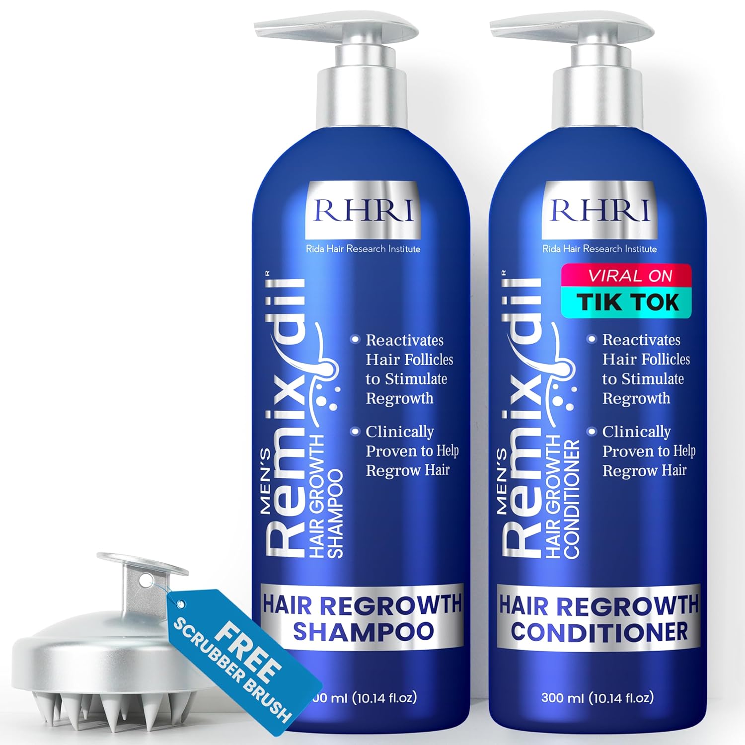 Juego de champú y acondicionador para el crecimiento del cabello para hombres