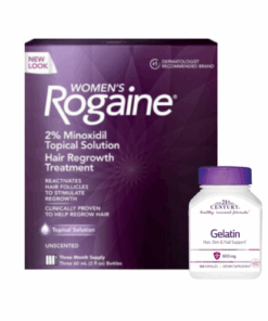 3 Minoxidil Rogaine Mujer líquido 2% + 1 gelatina
